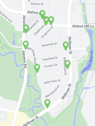 Map of Flock Safety camera locations in MPE